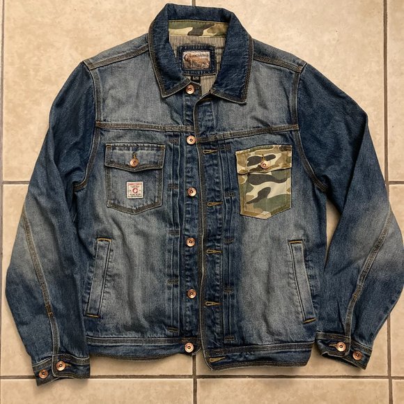 Crooks and Castles Firing Squad Denim Jacket Size Large ‘The Crooks Arms Co.’